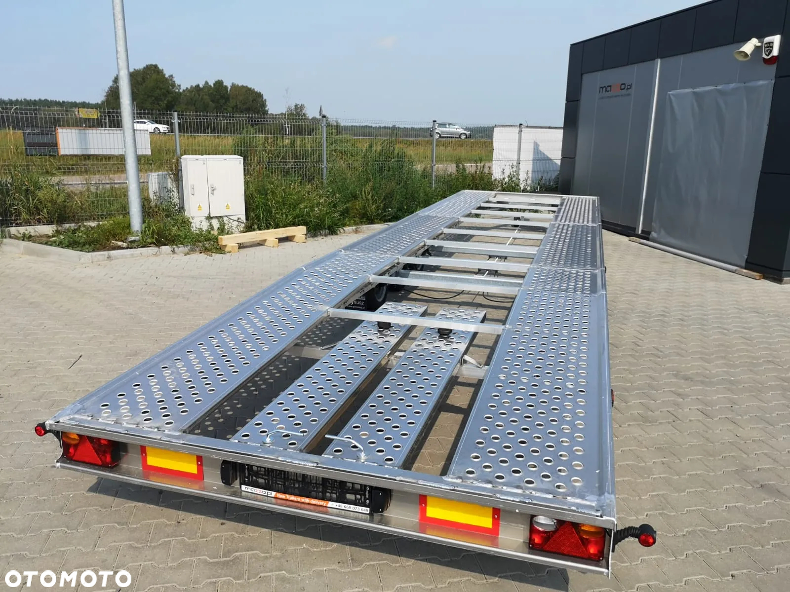 MAZZO Laweta aluminiowa 850 x 204cm DMC 3500kg BARDZO LEKKA na 2 auta - 4