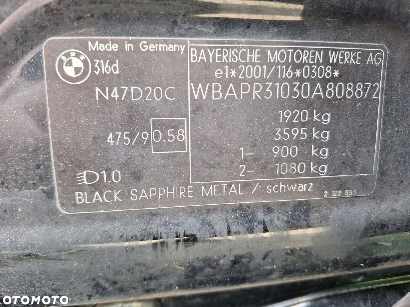 BMW 3 E90 LCI LIFT SEDAN CZARNA LAMPA KLAPA BAGAŻNIKA BLACK SAPPHIRE 475/9 - 4