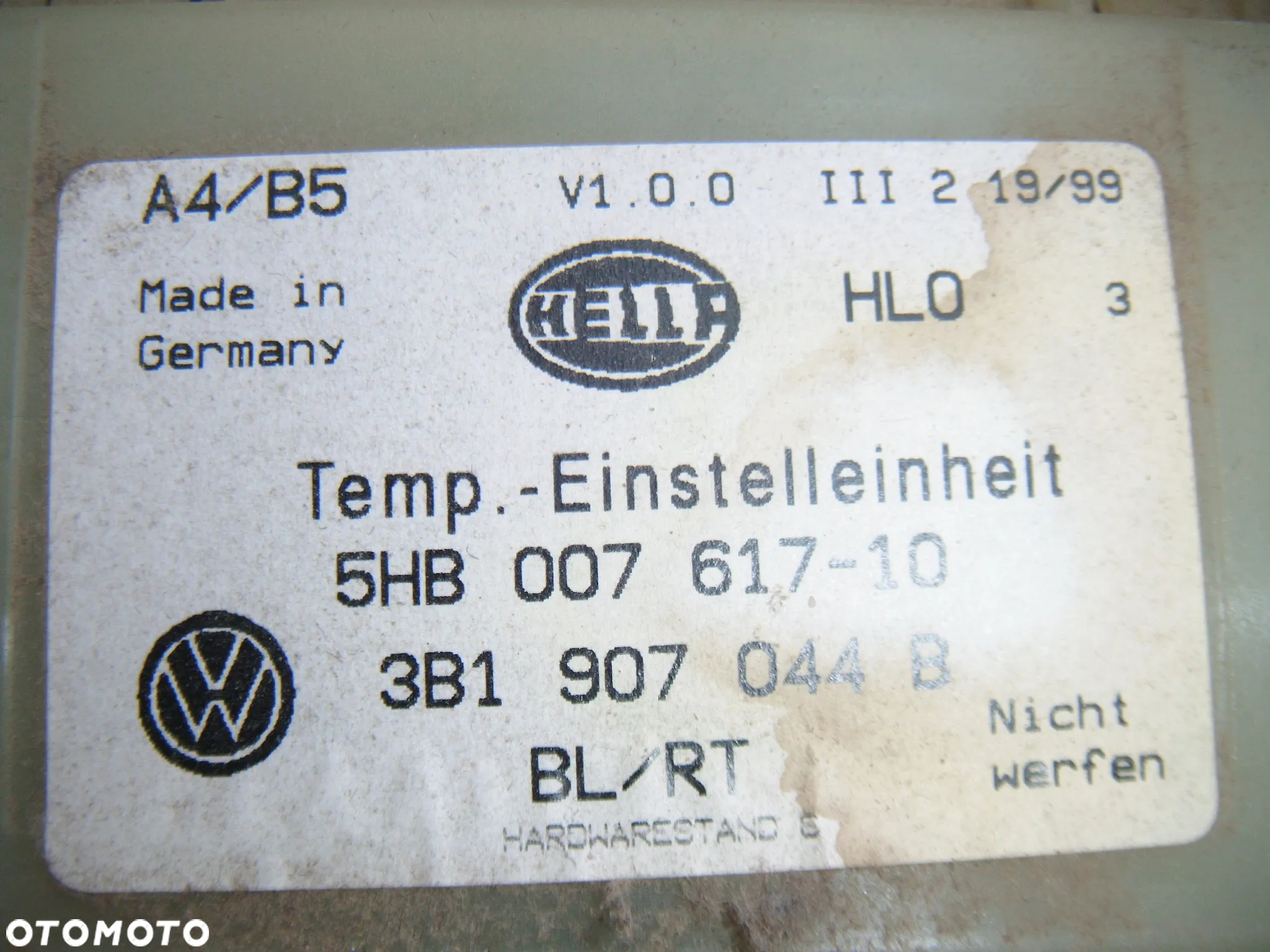 vw bora golf 4 panel klimatyzacji 3b1907044b - 2