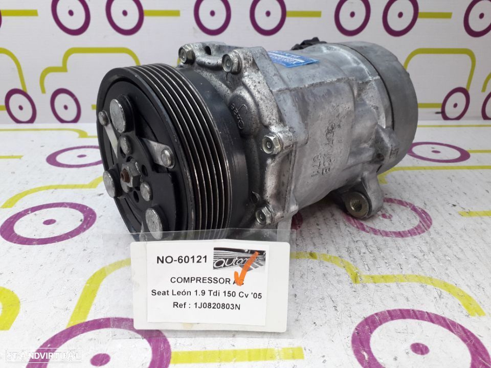 Compressor AC Seat León 1.9 Tdi 150Cv de 2005 - Ref: 1J0820803N - NO60121 - 1
