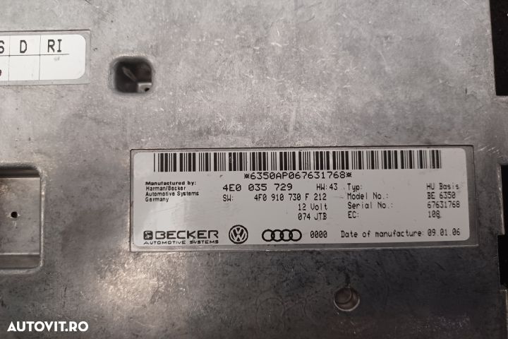 Modul mmi 4E0035729 4F0910731F 4E0035729 4F0910731F Audi A6 4F/C6 [20 - 4