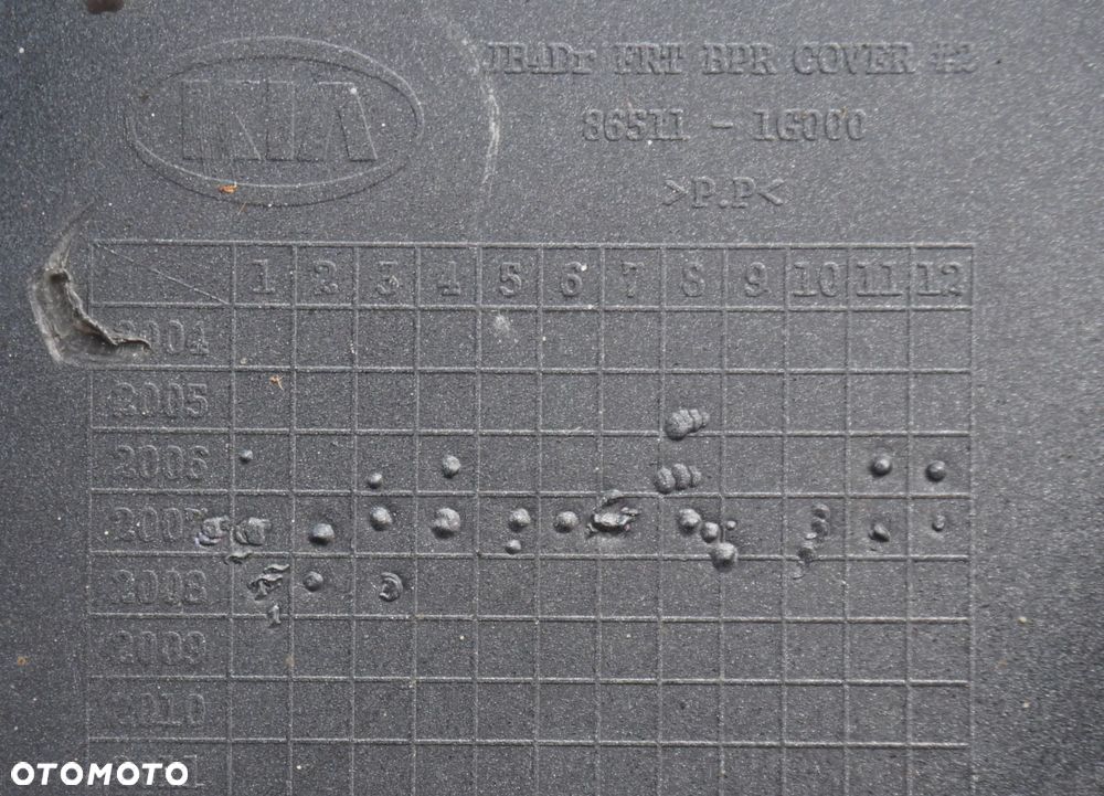 KIA RIO II 2 2005 - 2009 zderzak kratka spoiler przód ORYGINAŁ OE - 8