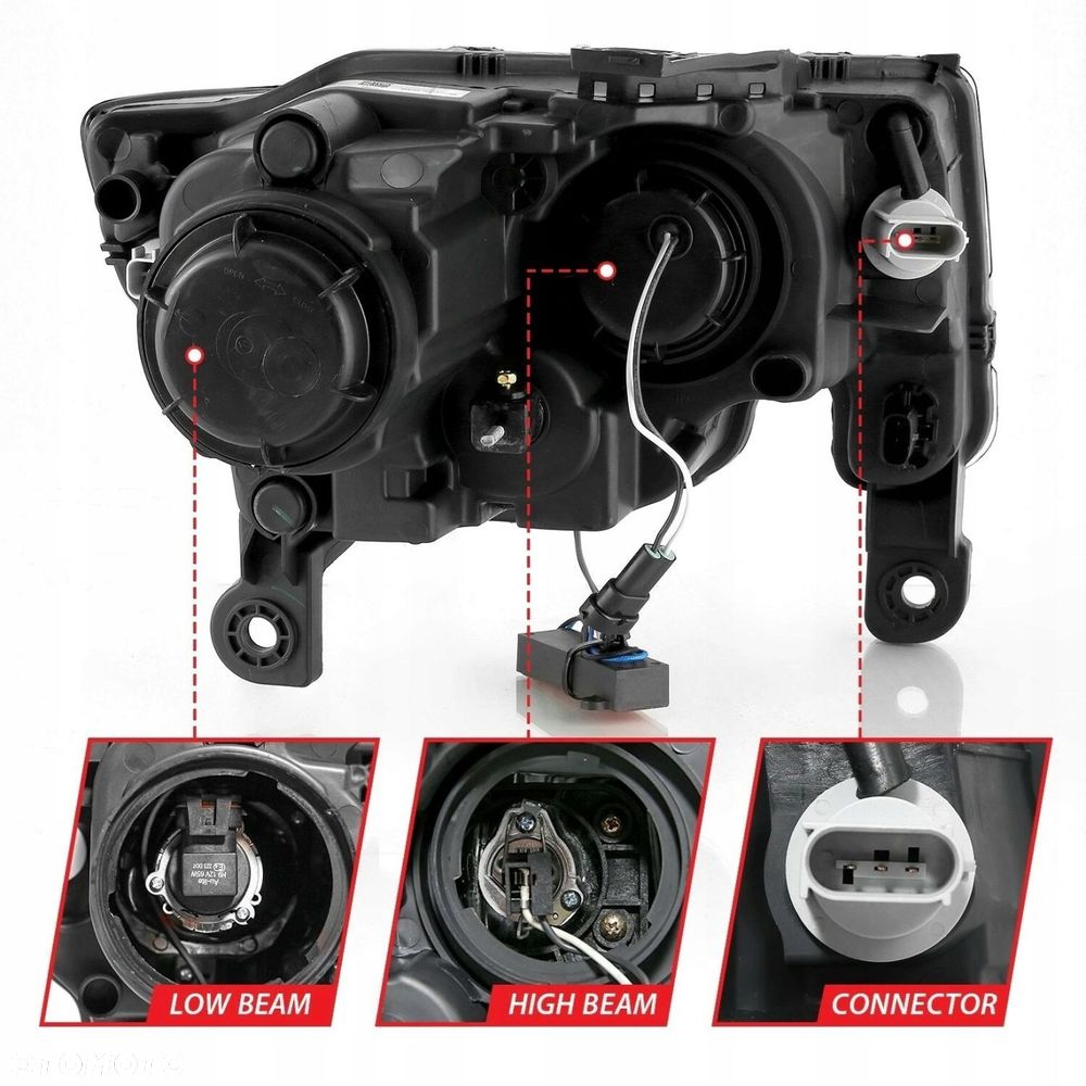 Reflektory Lampy kpl LED Tuning Soczewka Jeep Grand Cherokee WK2 Lift 17-22 - 7