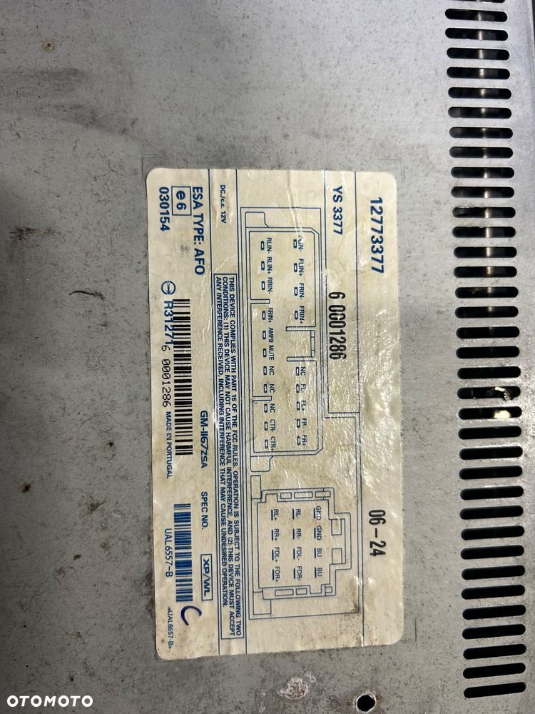 SAAB 93 9-3 WZMACNIACZ 07-11 12773377 - 3