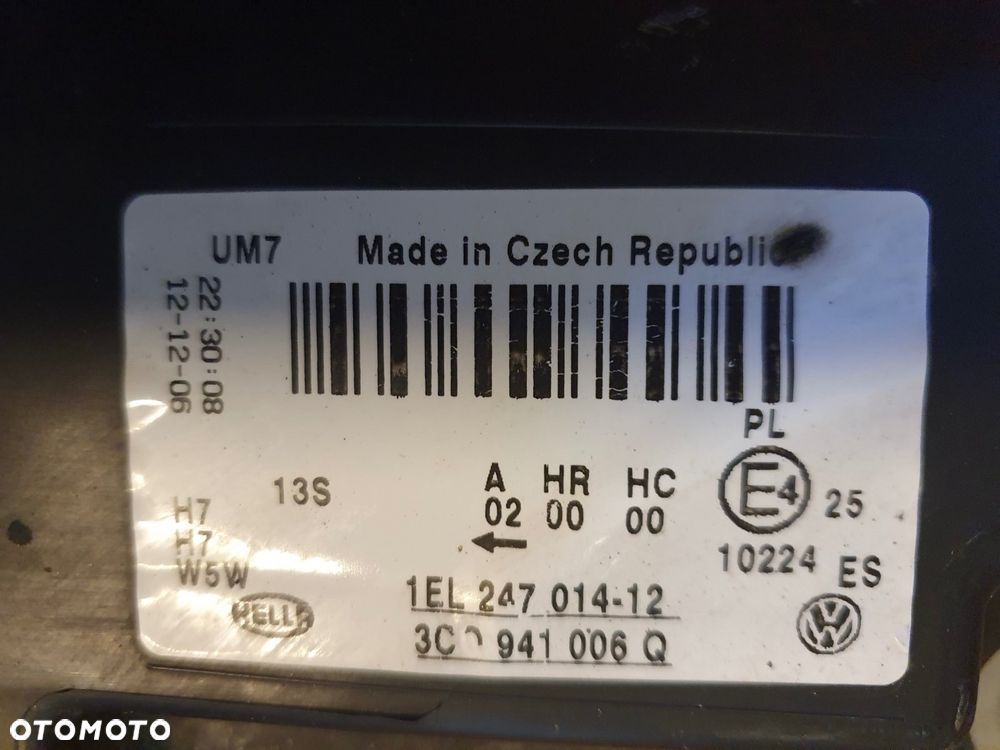 REFLEKTOR PRAWY VW PASSAT B6 HELLA EUROPA - 3
