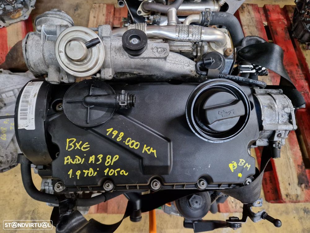 Motor usado BXE AUDI A3 8P 1.9 TDI 105CV SEAT LEON ALTEA SKODA OCTAVIA VW GOLF 5 TOURAN JETTA - 1