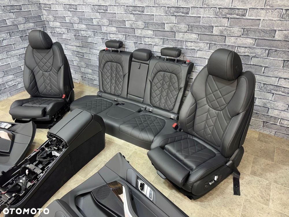 BMW X5 G05 WNĘTRZE FOTELE KANAPA BOCZKI M-PAKIET SKÓRA PODGRZEWANE SCHWARZ - 3