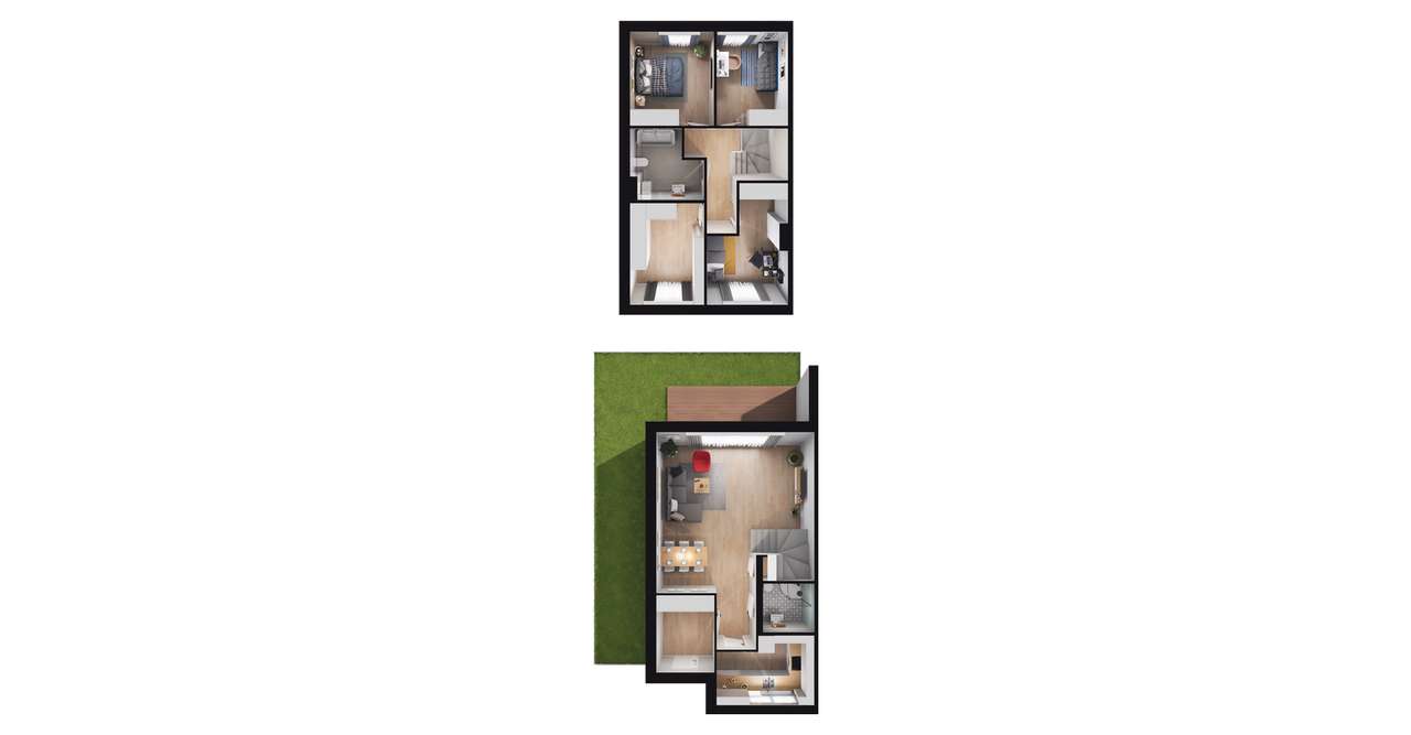 5-pokojowy dom 100m2 + ogródek Bez Pośredników - Pełny obrazek: 2/6