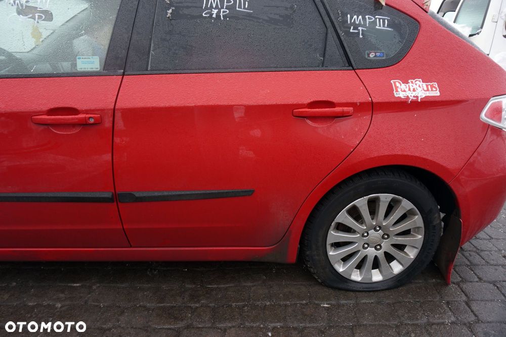 DRZWI TYLNE LEWE IMPREZA III GH 5D HB C7P  CZERWONY SUBARU 2007-2011 - 3