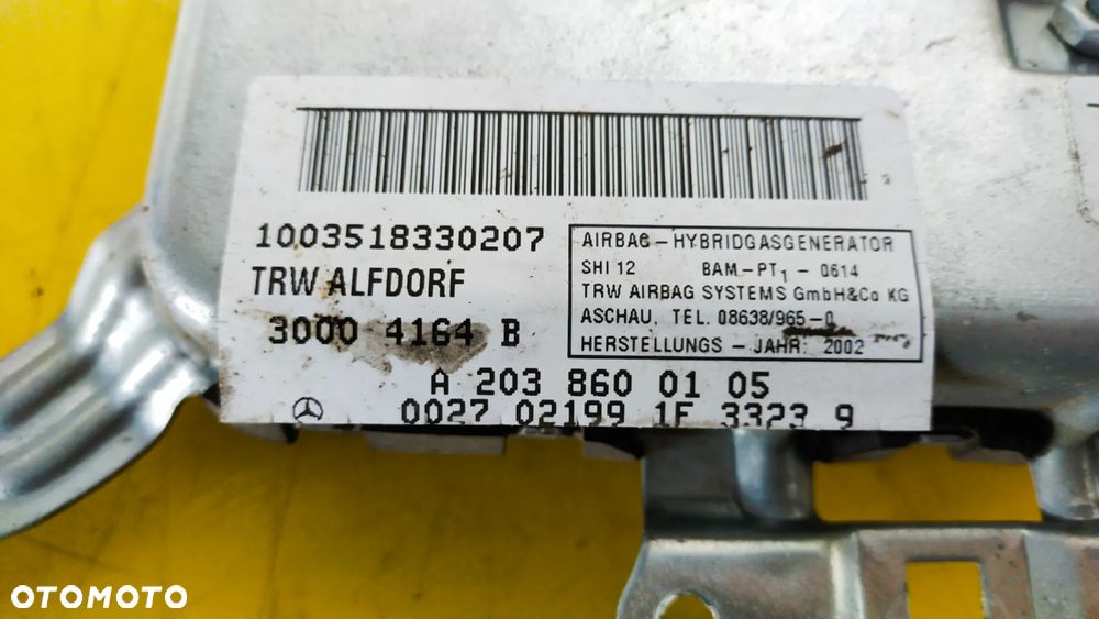Poduszka airbag Mercedes-Benz OE A2038600105 - 2