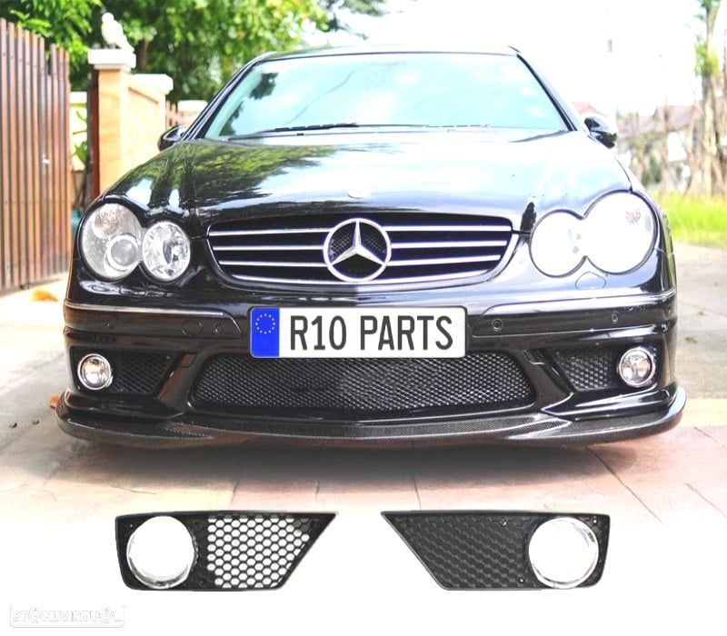 GRELHAS FARÓIS NEVOEIRO MERCEDES CLASSE CLK W209 04-06 LOOK AMG - 1