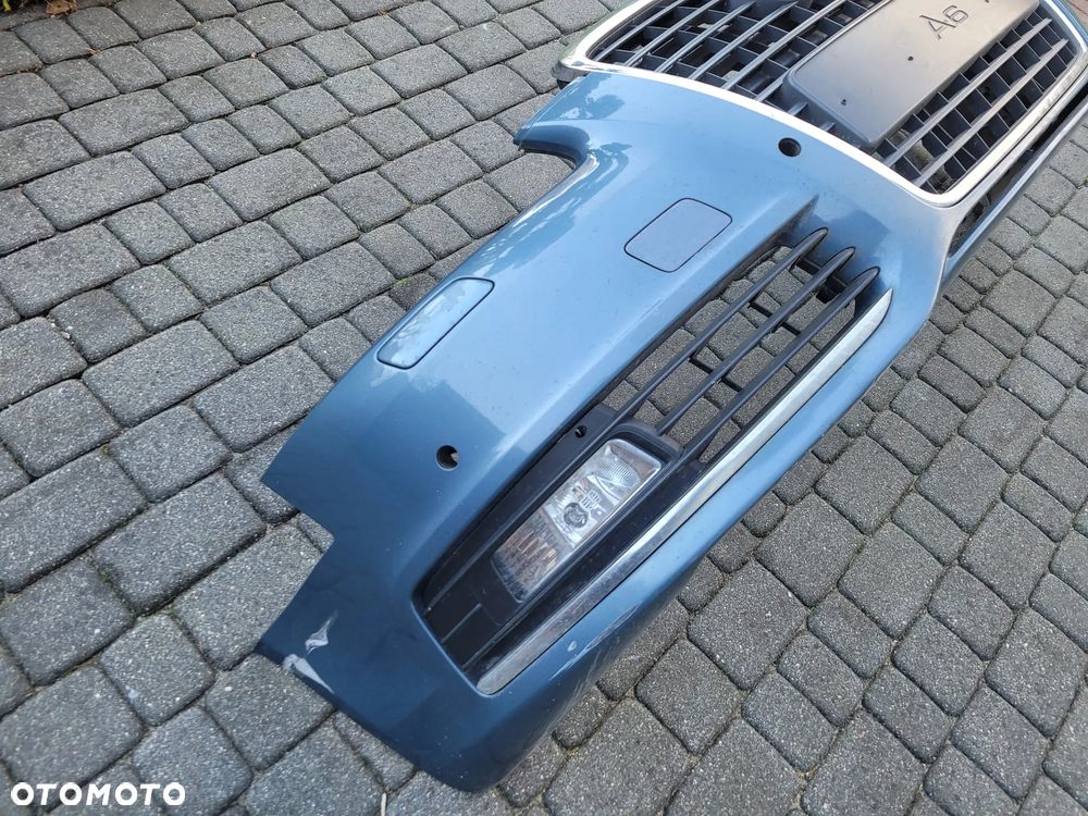AUDI A6 C6 LIFT ZDERZAK PRZEDNI PRZÓD PDC CZUJNIKI SPRYSKI XENON  LX5Y - 9