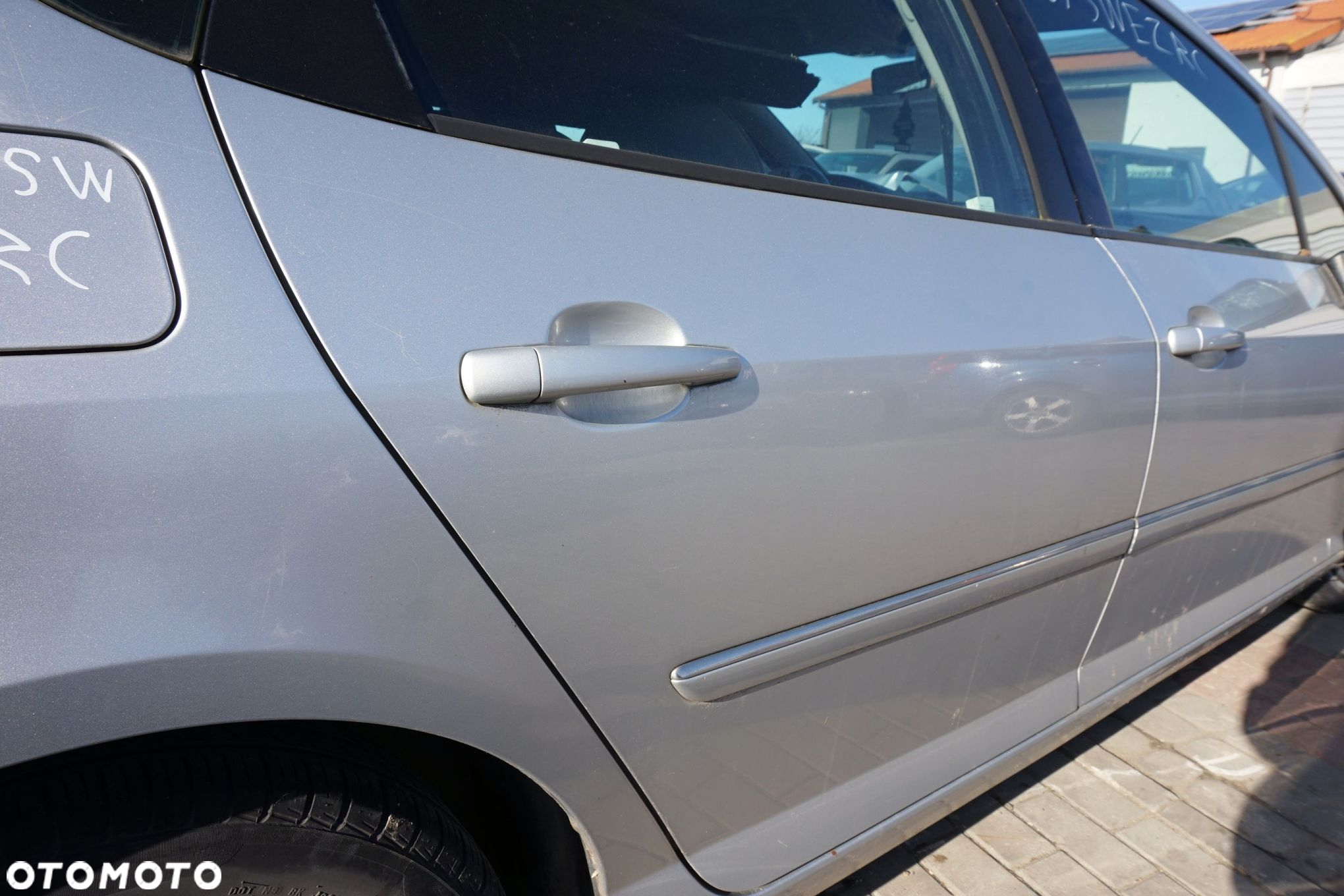DRZWI TYLNE PRAWE 407 SW KOMBI EZRC  SREBRNY PEUGEOT 2004-2007 - 4