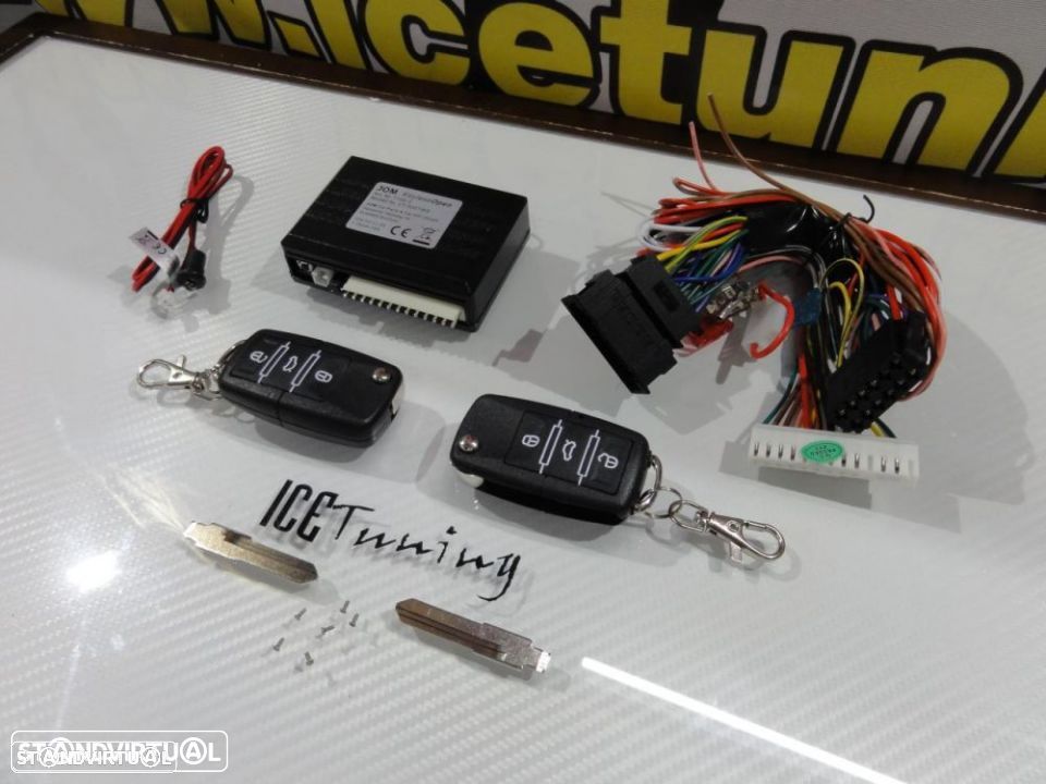 Kit Fecho Central especifico para VW Golf 3/ Cabrio 94-98, Golf 4 Cabrio, Passat 92-96, Polo 6N 95-01, Vento + 2 Comandos Com Chave Retrátil - 1