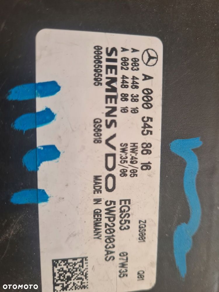 Mercedes-Benz Sprinter 906 STEROWNIK SKRZYNI A0005458616 - 2