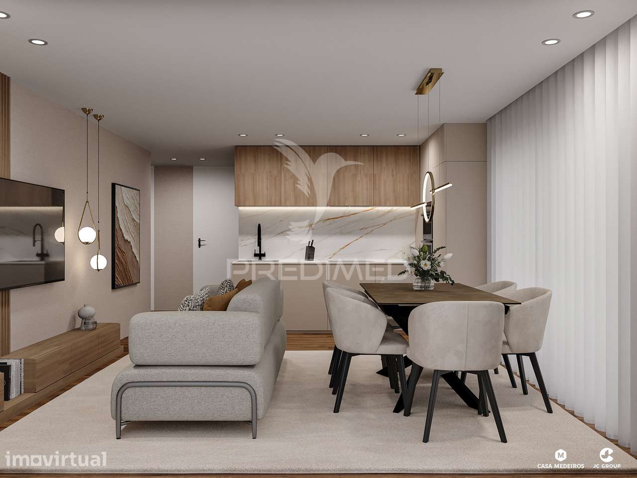 Apartamento T1+1 em Construção – Modernidade a 800m da praia - Grande imagem: 5/33