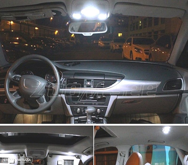 KIT COMPLETO 17 LAMPADAS LED INTERIOR PARA AUDI A6 S6 RS6 C7 AVANT WAGON 12- - 2