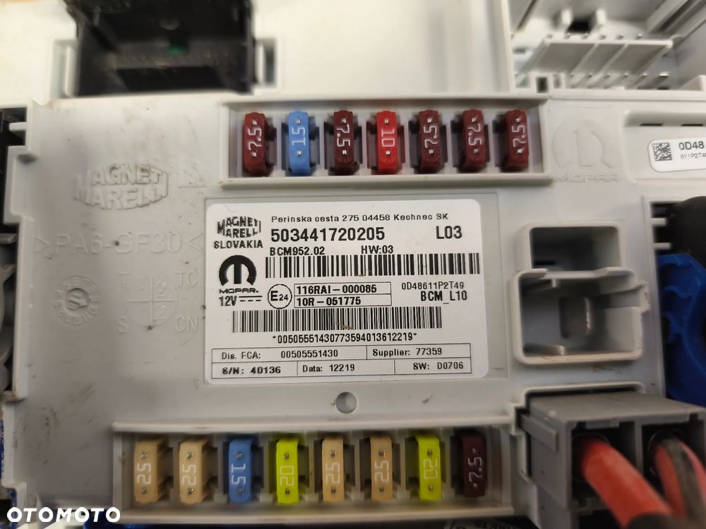 SKRZYNKA BEZPIECZNIKÓW MODUŁ BCM 00505551430 ALFA ROMEO GIULIA QUADRIFOGLIO - 2