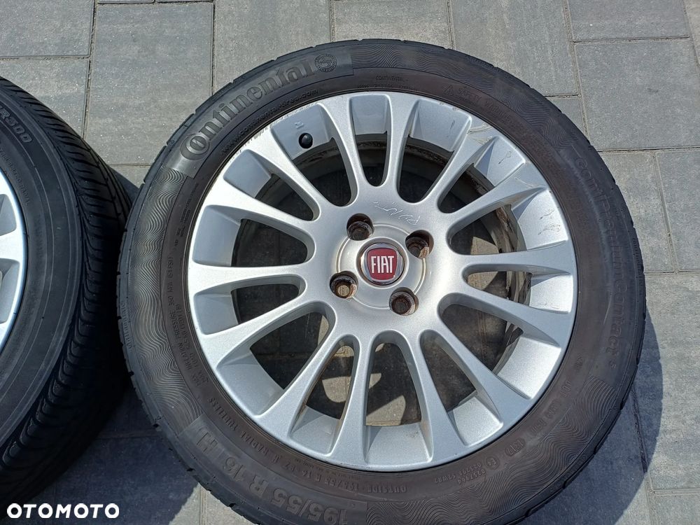FELGI Z OPONAMI KOŁA ALUMINIOWE FIAT ALFA LANCIA R16 4X98 ET45 58,1 mm OPONY CONTINENTAL R17 195/55 R16 LATO NR32 - 5