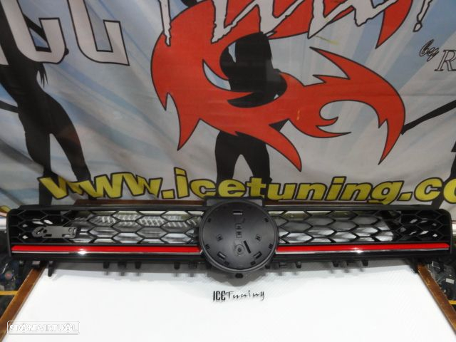 Grelha frontal com espaço para o símbolo VW golf 7 12-17 GTI LOOK em plástico abs - 10