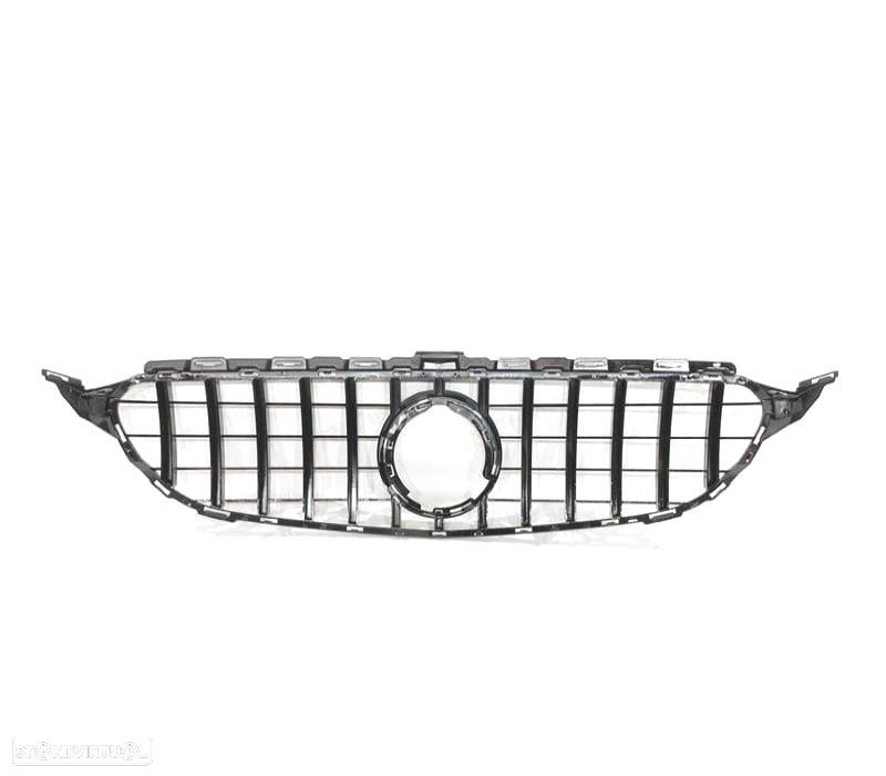 GRELHA FRONTAL MERCEDES W205 19- LOOK AMG GT PRETO - 4