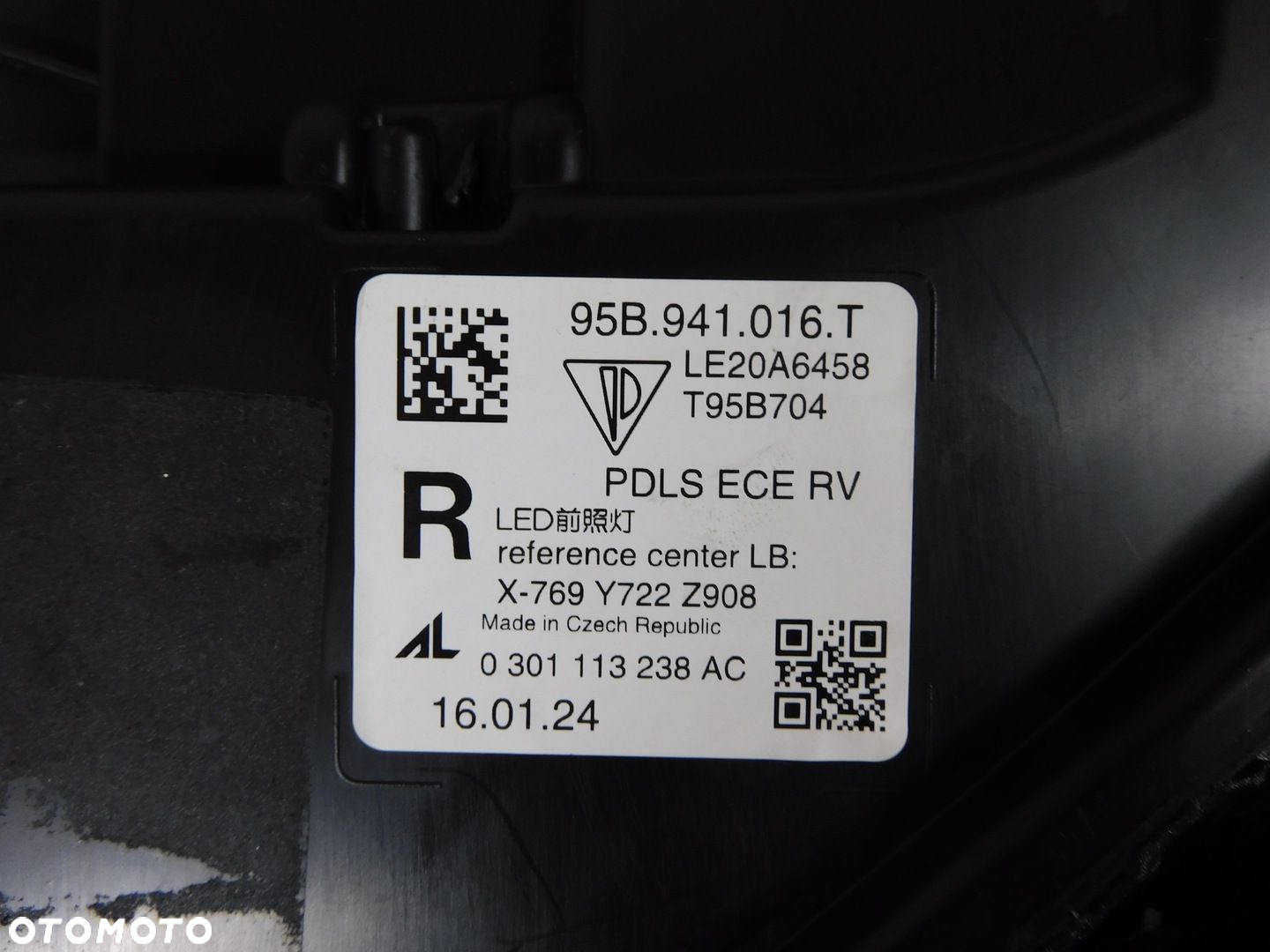 PORSCHE MACAN LAMPA PRZEDNIA PRAWA 95B941016T PDLS ECE EUROPA - 13