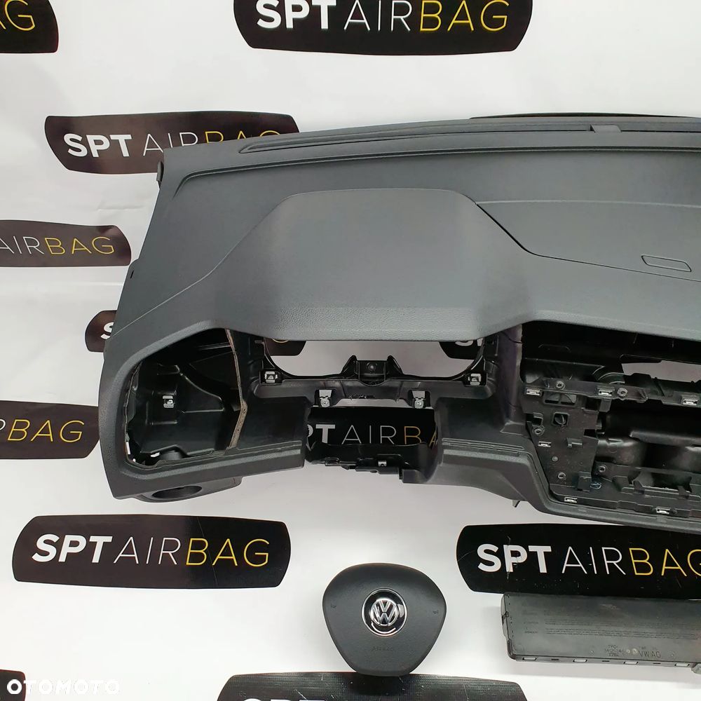 VW TOURAN II 5TA DESKA ROZDZIELCZA KONSOLA KOKPIT PULPIT PODUSZKI AIRBAG AIR BAG PASY KIT SET - 2