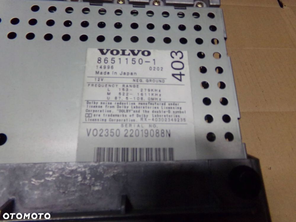 radioodtwarzacz 8651150-1 volvo s60 v70 00-04r - 3