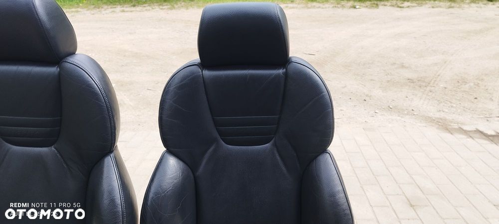 Fotel Fotele RECARO Zestaw Czarna Skóra Grzanie Tył Przód Audi A6 S6 C5 Kombi Części Blask Gołdap - 8