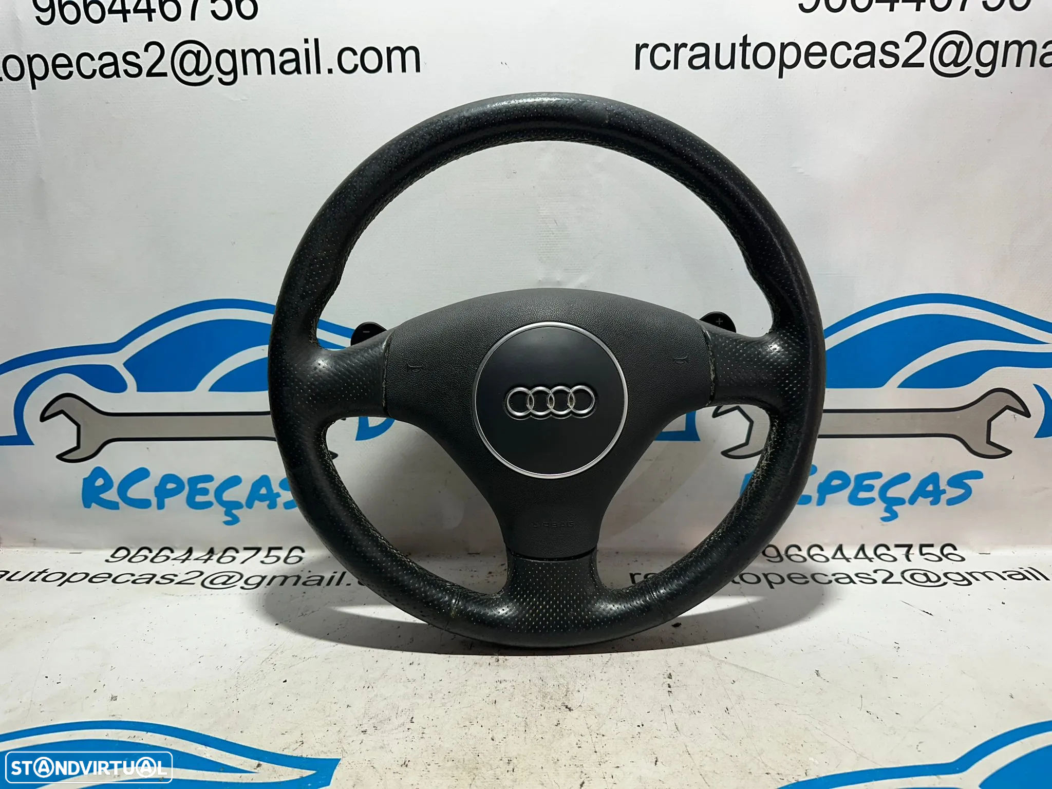 Volante Completo Pele Patilhas Original Volkswagen A3 8P DSG 8P0419091P - 3