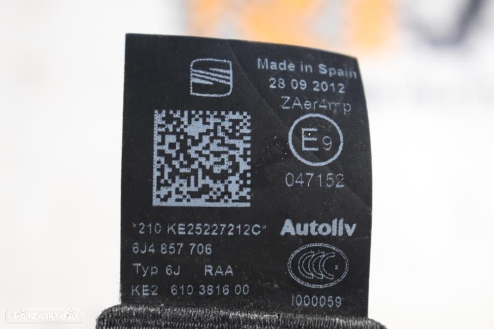 Cinto Frontal Direito Seat Ibiza Iv (6J5, 6P1)  6J4857706 / 610381600 - 8