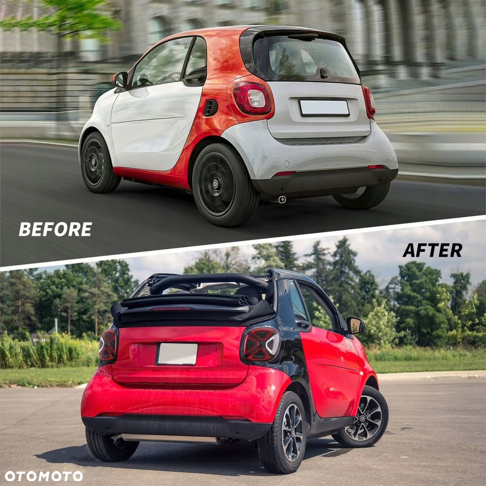 lampy tylne kpl full led neon diodowe tuning smart fortwo iii 3 w 453 14-19 - 10