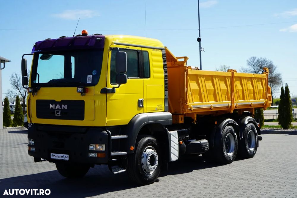 MAN TGA 26.410 / 6x4 / BASCULATOR 3 LATURĂ / MEILLER KIPER / MANUAL / - 12