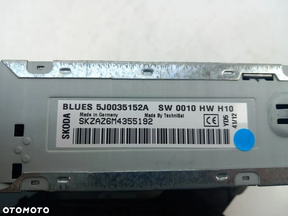 Radio Fabryczne CD MP3 BLUES Skoda Fabia II 2013r 5J0035152A - 6