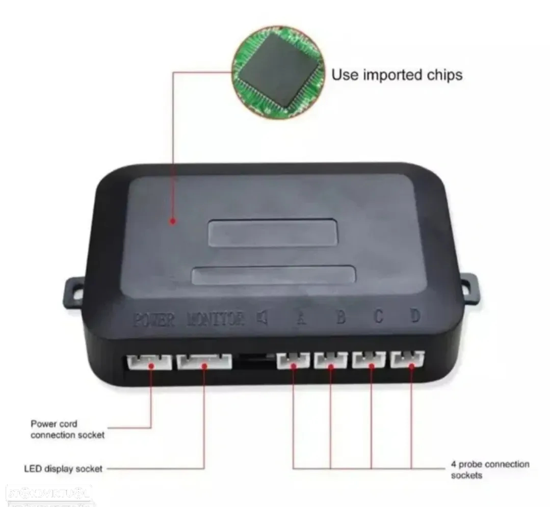 Sensores de Estacionamento Universal + Buzzer - Cinzento rato - 3