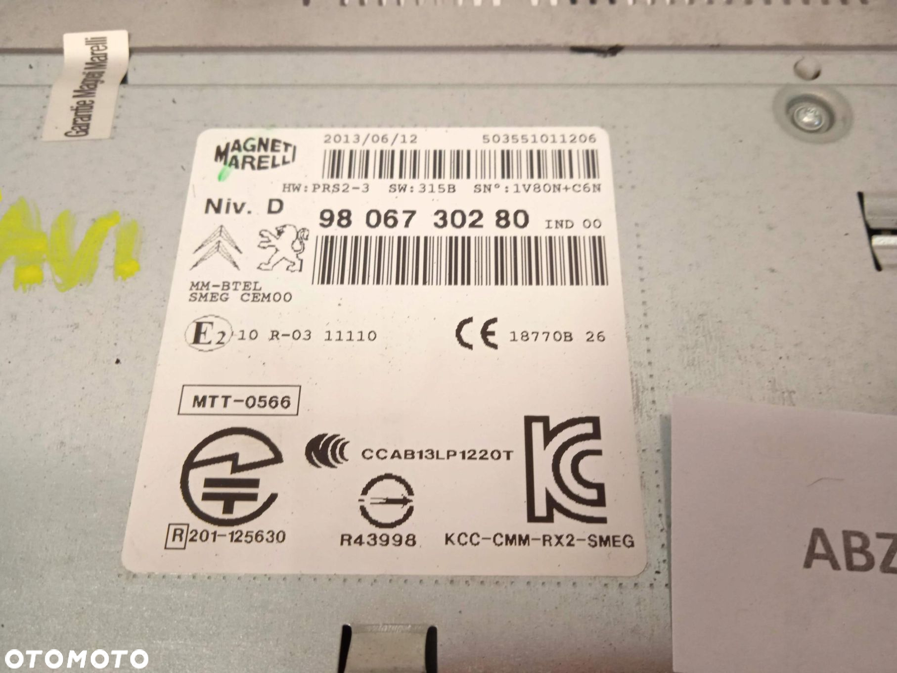 RADIO NAWIGACJA PEUGEOT 208 9806730280 SMEG - 2