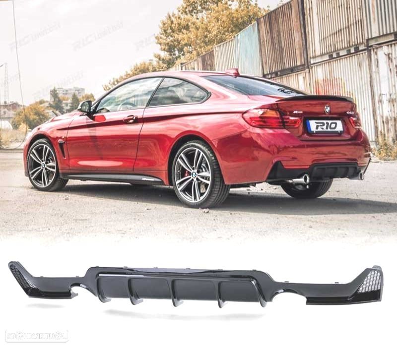 DIFUSOR TRASEIRO F32 F33 F36 LOOK M PERFORMANCE PRETO BRILHANTE - 1