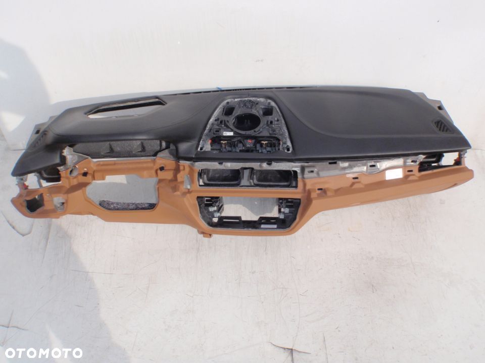 BMW 5 6 G30 G31 G32 F90 M5 DESKA KONSOLA KOKPIT PULPIT PÓŁKA PARAPET AIRBAG PODUSZKI PASY COGNAC Org - 9