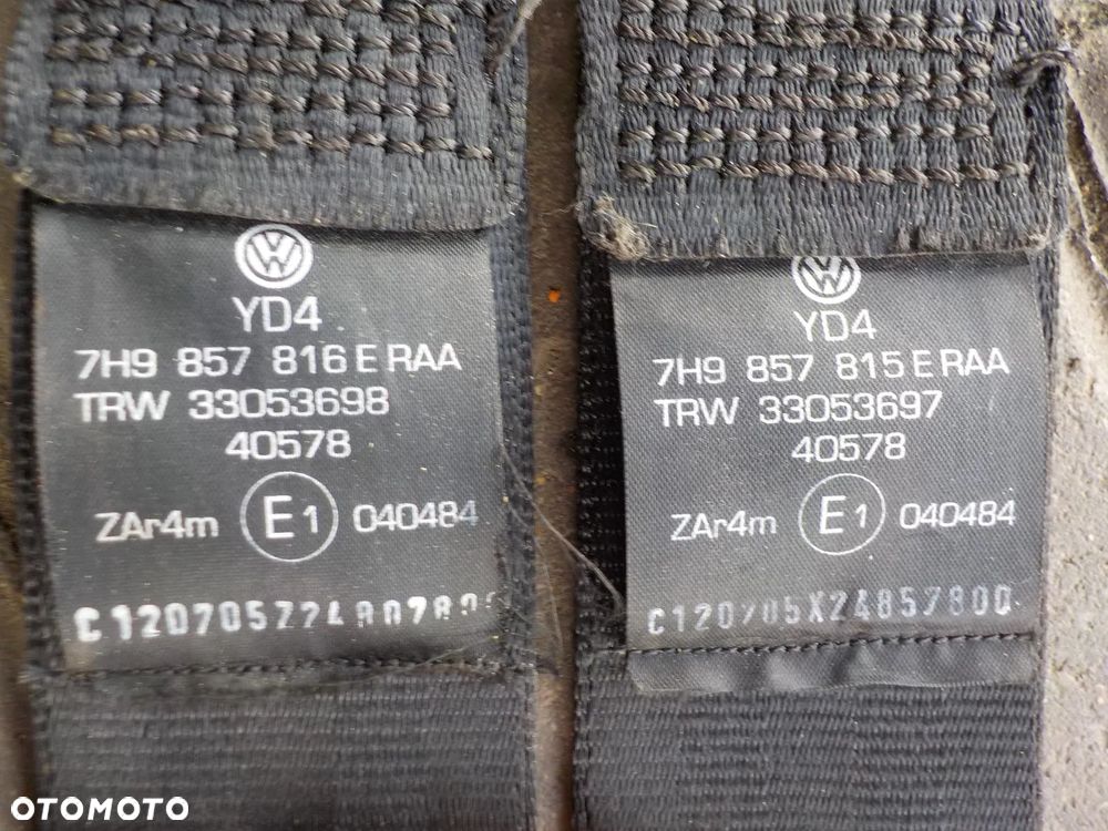 VW T5 PAS PASY BEZPIECZEŃSTAWA TYŁ TYLNE III RZĄD - 4