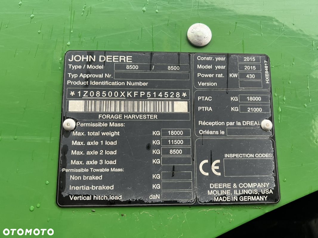 John Deere 8500 I 8600 Claas jaguar 950 - 25