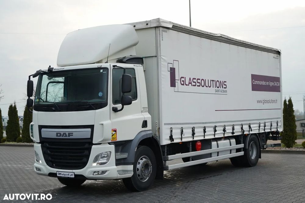 DAF CF 290 / 4X2 / SOLO / CORTINĂ 8M / HALOGEN DHOLLANDIA / PODEA REZISTENTĂ / EURO 6 - 4