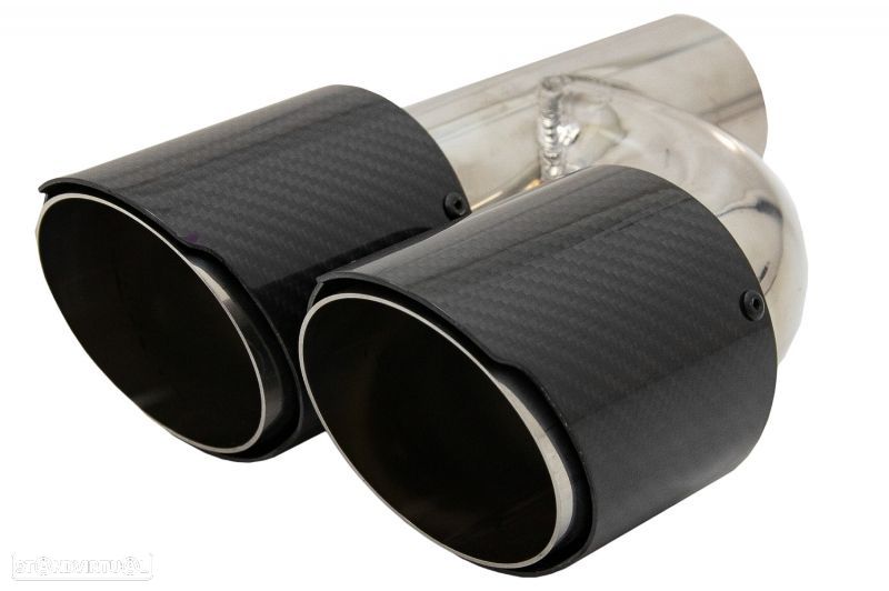 Ponteiras de Escape Look Akrapovic Duplas 18.50 cm - 2
