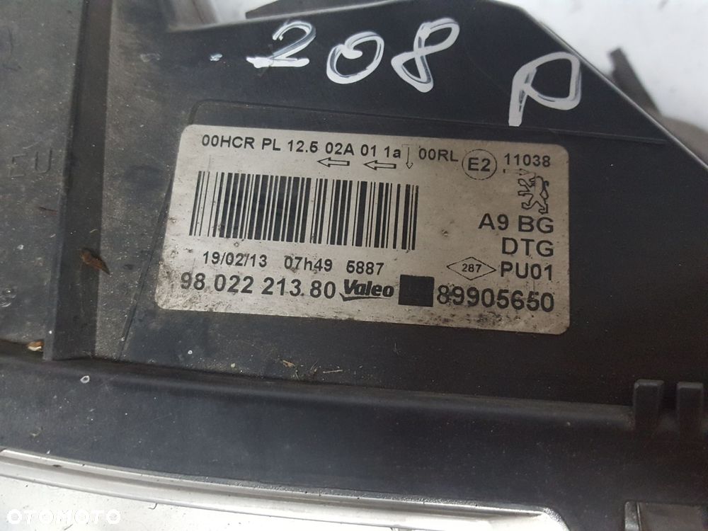 PEUGEOT 208 I 12-14r LAMPA PRAWA PRZÓD ANGLIK - 7