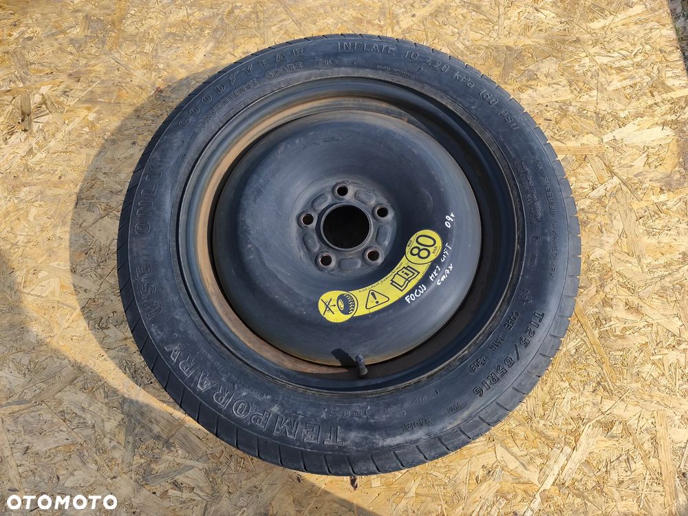 KOŁO DOJAZDOWE ZAPASOWE 125/85R16  5X108 16 CALI FORD FOCUS C-MAX MONDEO - 1