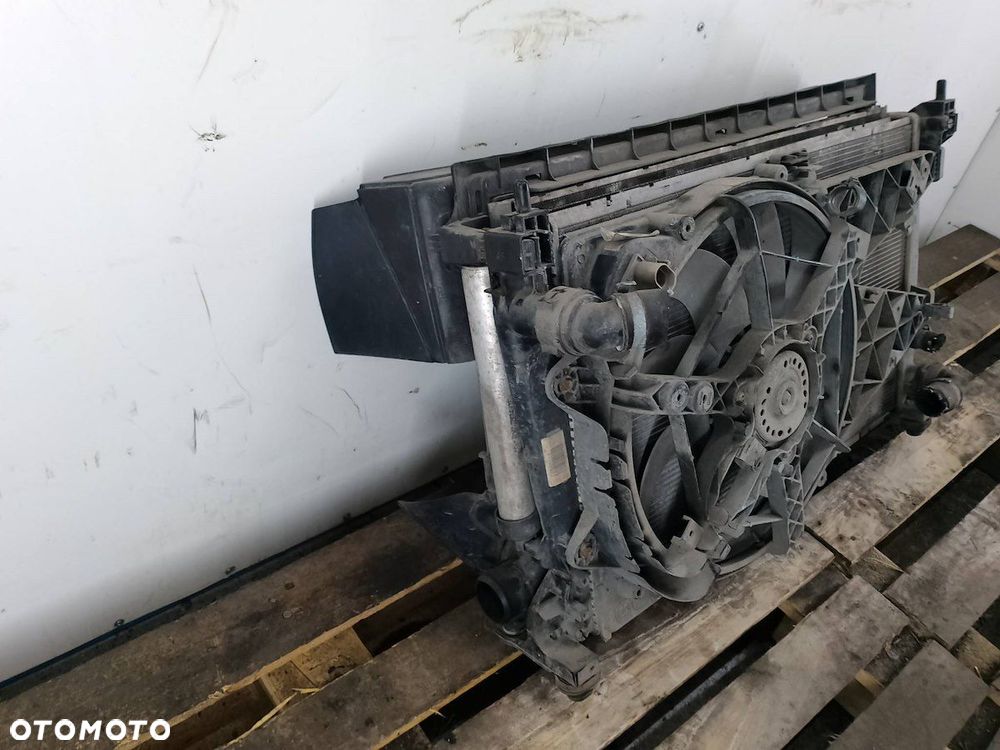 ZESTAW CHŁODNIC WODA KLIMA INTELCOOLER WENTYLATOR FIAT DOBLO II 518207190 - 2