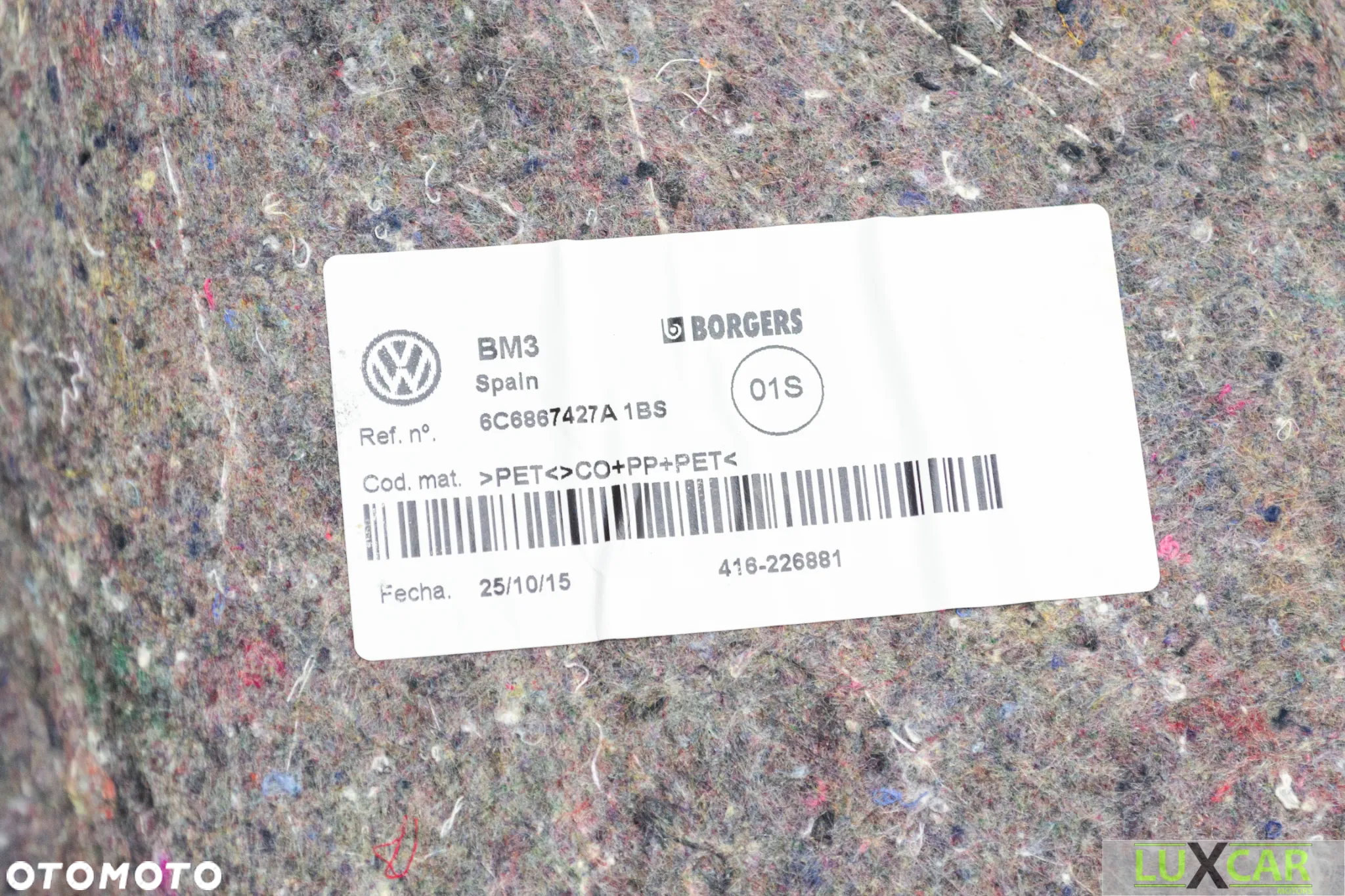 VW POLO 6R GTI BOCZEK TAPICERKA BAGAŻNIKA 6R6867761E 6R6867762H GORLICE - 8