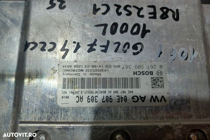 Calculator motor ECU 04E907309AC 0261S09387 - 1.4 CZCA 04E907309AC 02 - 3