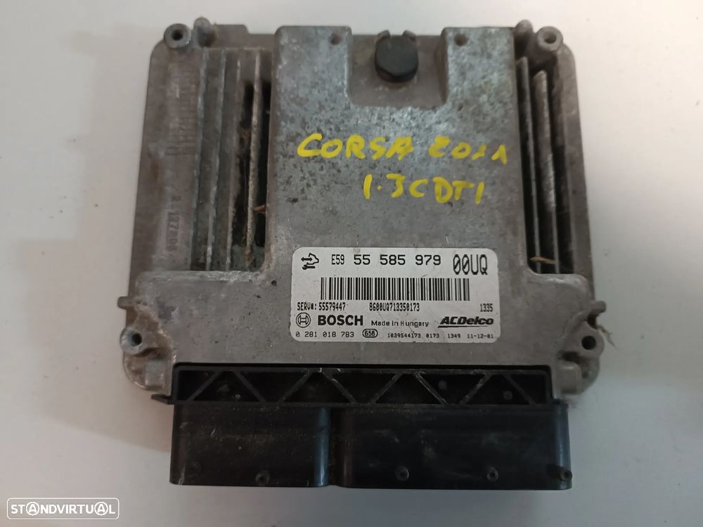 CENTRALINA DO MOTOR OPEL CORSA D 1.3CDTI 0281018783 55585979 55579447 - 1