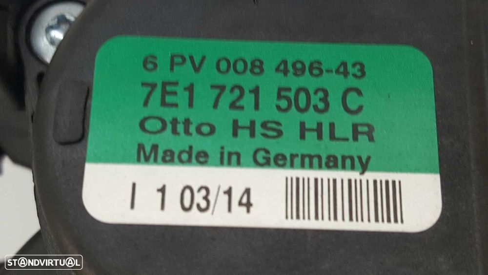 POTENCIÓMETRO PEDAL ACELERADOR VOLKSWAGEN T5 TRANSPORTER (7E) KASTEN SERVICEPROF... - 3