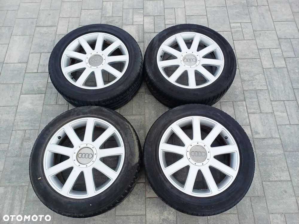 FELGI Z OPONAMI KOŁA ALUMINIOWE AUDI A3 A4 A6 A8 R18 5X112 ET43 8Jx18H2 4E0601025AB NR24 - 1